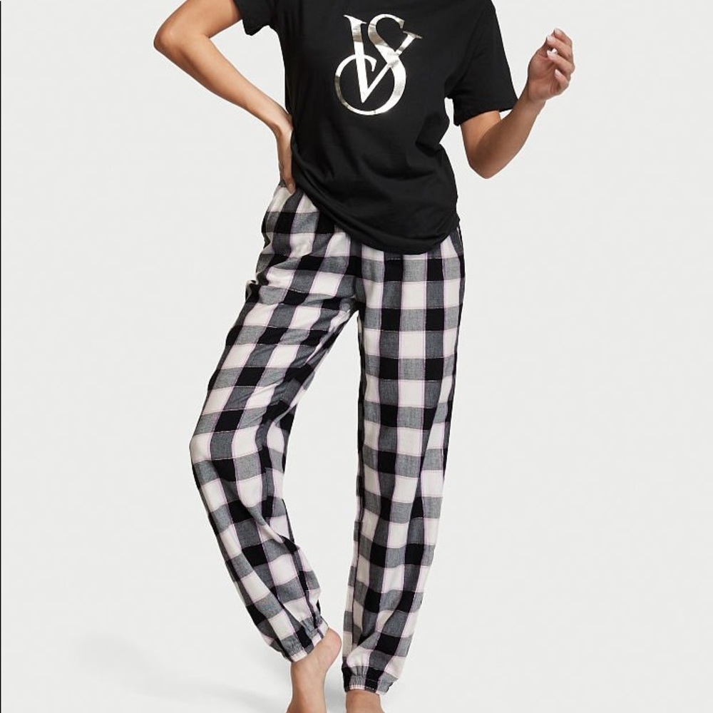 Victoria Secret flannel tee-jama
